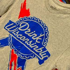 NWOT Drink Wisconsinbly SS Tee